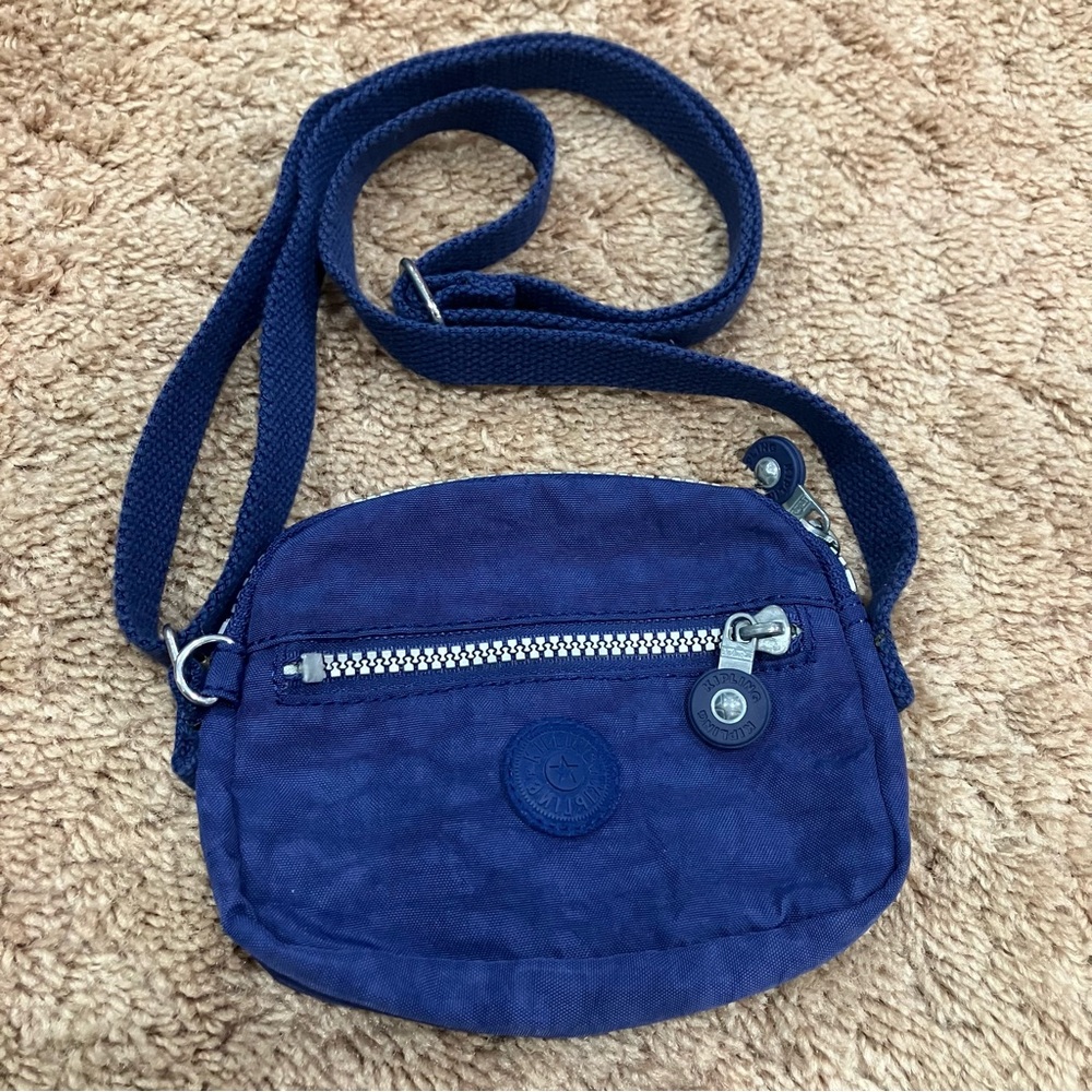 Kipling Darold Mini Navy Nylon Crossbody AC3613 NO Keychain AUTHENTIC 2012